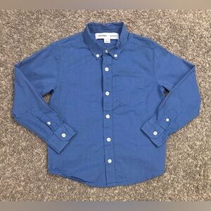 Old Navy Kids Classic Blue Button-Down Dress Shirt Size 6/7